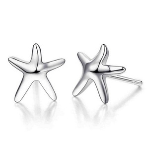 5PCS Copper Starfish Earrings Jewelry