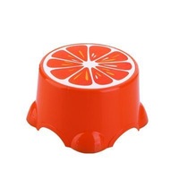5PCS Lovely Stools Fruit Pattern Living Room Non-slip Bath Bench Child Shoes Stool, Size:20x19x13cm(Orange)