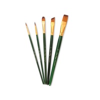 5PCS Painting Pen Set Multifunctional Student Watercolor Paint Brush Painting Tool-Green