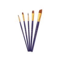5PCS Painting Pen Set Multifunctional Student Watercolor Paint Brush Painting Tool-Purple