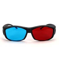 5PCS Red Blue 3D Glasses Black Frame For Dimensional Anaglyph Movie Game DVD Projector