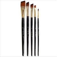 5pcs/set Nylon Hair Oil Paint Brush Set Round Filbert Angel Flat Brush Acrylic DIY Watercolor Pen for Artists Painters Beginners