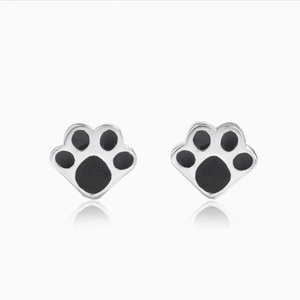 5PCS Silver plating Bear Claw Stud Earrings for Women Cute Animal Fashion Jewelry