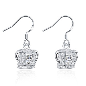 5PCS Silver plating Jewelry Earrings Women Crown Drop Earring for Women Engagement Jewelry