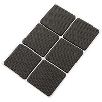 5PCS TPR Flexible Glue Slip Resistant Furniture Mat SQUARE-12 STYLE