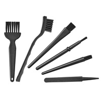 6 in 1 Computer Keyboard Cleaning Brush,Small Portable Handle Anti Static Brush Cleaning Brush Tool For Mobile Phone Repair Work