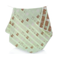 6 Layers of Gauze Bath Towel Soft Baby Children's Bath Towel Strong Absorbent Dry Cleaning Towel-Green