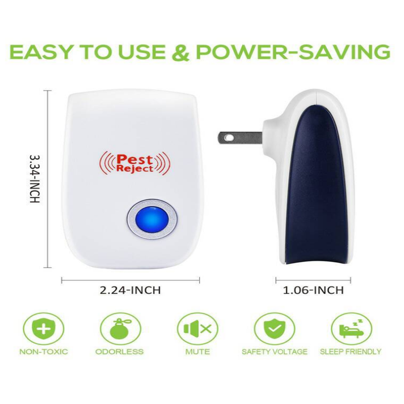 6 Packs Ultrasonic Pest Repeller, Electronic Pest Repellent Plug In Indoor Pest  Control For Insect, Roach, Mice, Spider, Ant, Bug, Mosquito Repellent
