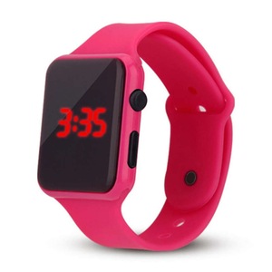 6 Pcs Electric LED Wristwatch Silicone Band Digital Display Watch Gifts for Boys and Girls