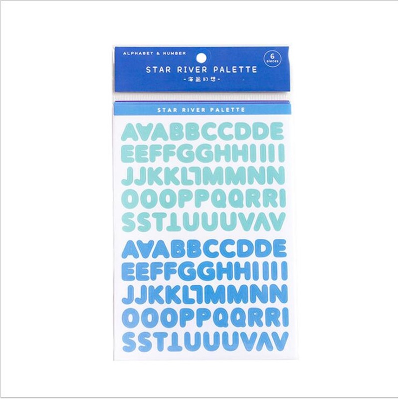 Buy 6 Sheets/Pcs Alphabet Stickers Number Stickers Cute Stickers Diary ...