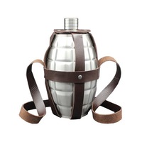 64oz Landmine 304 Stainless Steel Hip Flask Metal Alcohol Bottles Holsters Flask New Style Hip Flask 64 Ounce Mine Type 3 KG Stainless Steel Metal Bottles to Send Holsters Flask for Alcohol