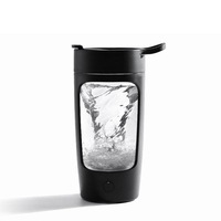 650ML Portable Electric Milkshake Mixer Juicer Blender USB Charging Fruit Juicer Mix Cup BLACK COLOR