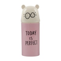 6Pcs Cartoon Portable Travel Home Bathroom Toothbrush Case Storage Box Mouth Cup(Pink)