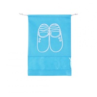 6PCS Portable Large Capacity Waterproof Drawstring Shoes Bag for Travel Storage sky blue_large