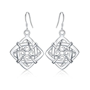 6PCS Silver plating Earring Vintage Geometric Long Dangle Earrings for Women Wedding Jewelry