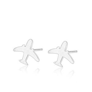 6PCS Silver plating Fashion Creative Aircraft Stud Earrings for Women Party Couple Trendy Jewelry