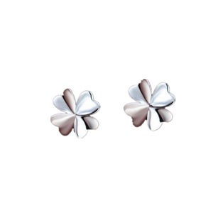 6PCS Silver plating Good Luck Clover Stud Earrings Exquisite Jewelry Gift Female Four Leaf Clover Earrings