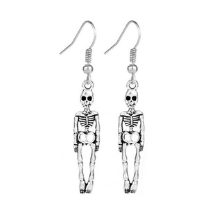 7PAIR Men Women Couple Personality Retro Punk Style Alloy Earrings Halloween Ear Jewelry Ancient silver