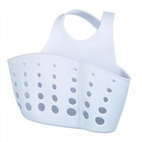 8 Pcs Adjustable Button Type Sink Storage Hanging Drain Basket for Kitchen Sponge Gray-blue