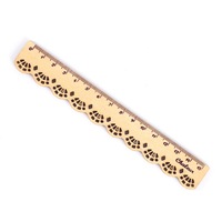 8 Pcs Vintage Sweet Lace Ruler White and Black 15cm Sculpture Wood Drawing Ruler for Kids School Supplies Stationery Student