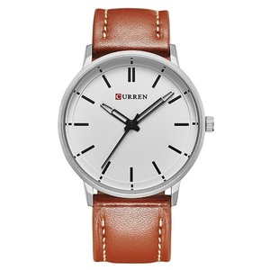8233 Fashion Male Leather Quartz Watch Elegant Business Men Style Wrist Watch
