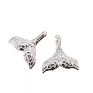8PCS Fashion Copper Whale & Dolphin Mermaid Tail Stud Earrings for Women Wedding Earrings Jewelry Gift