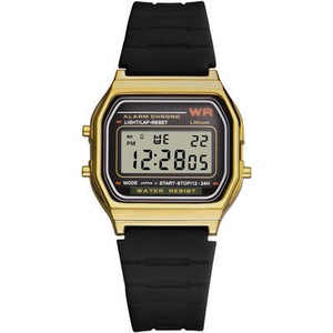 9027 Lightweight Classic Luminous Waterproof LED Shock Sport Digital Watch Men Watch GOLD-BLACK COLOR