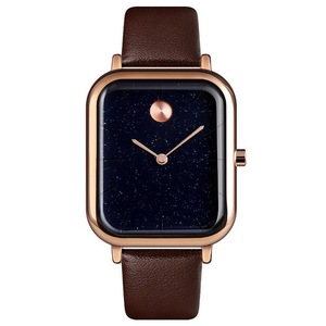 9187 Starry Sky Design Casual Style Waterproof Milanese Men Wristwatch Quartz Watch ROSE-GOLD-BROWN COLOR