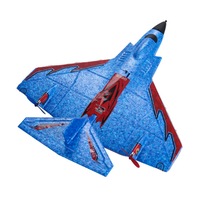 A01 Outdoor 3 In 1 Aircraft Model Toy Sea Land and Air Remote Control Aircraft 300M Height Unmanned Aerial Vehicle with Light-Blue