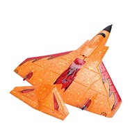 A01 Outdoor 3 In 1 Aircraft Model Toy Sea Land and Air Remote Control Aircraft 300M Height Unmanned Aerial Vehicle with Light-Orange