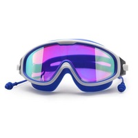 Adult Swimming Glasses Diving Swimming Goggles Waterproof and Anti-fog HD Colorful Goggles-Blue