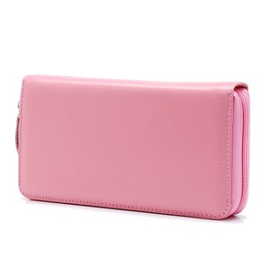 Antimagnetic RFID Litchi Texture Women Large Capacity Hand Wallet Purse Phone Bag with Card Slots(Pink)