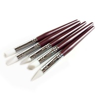 Art Paintbrush Silicone Pen Brush Wood Carving Emboss Hollow Pottery Sculpture Shaping Clay Dotting Polish DIY ToolsSet 5Pcs/Set