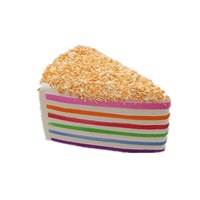 Artificial Lifelike Simulation Fake Slice of Cake Model Stress Reliever Phone Bag Strap Pendent