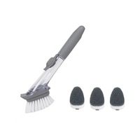 Automatically Add Detergent Kitchen Cleaning Brush To Replace Sponge Brush - Grey