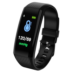 B06 0.96" IPS Color Touch Screen Smart Bracelet IP67 Waterproof Pedometer Heart Rate Blood Pressure Sleep Monitor Fitness Smart Watch BLACK COLOR