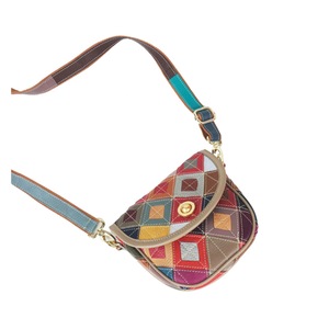 B06 Fashion Female Bag Lattice Color Patchwork Shoulder Bag Crossbody Bag