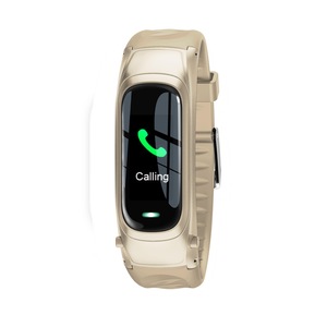 B9 BT5.0 Wristband bluetooth Call AI Voice Assistant Blood Oxygen Heart Rate Monitor HI-FI Quality Voice Smart Watch GOLD COLOR
