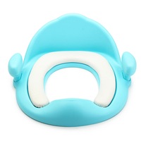 Baby Soft Cushion Toilet Seat Covers Toddler Potty Training Seat Cush With Safe Handle Baby Potties BLUE COLOR