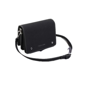 Bag PU Leather Shoulder Bag Ladies Handbag Messenger Bag (Black)