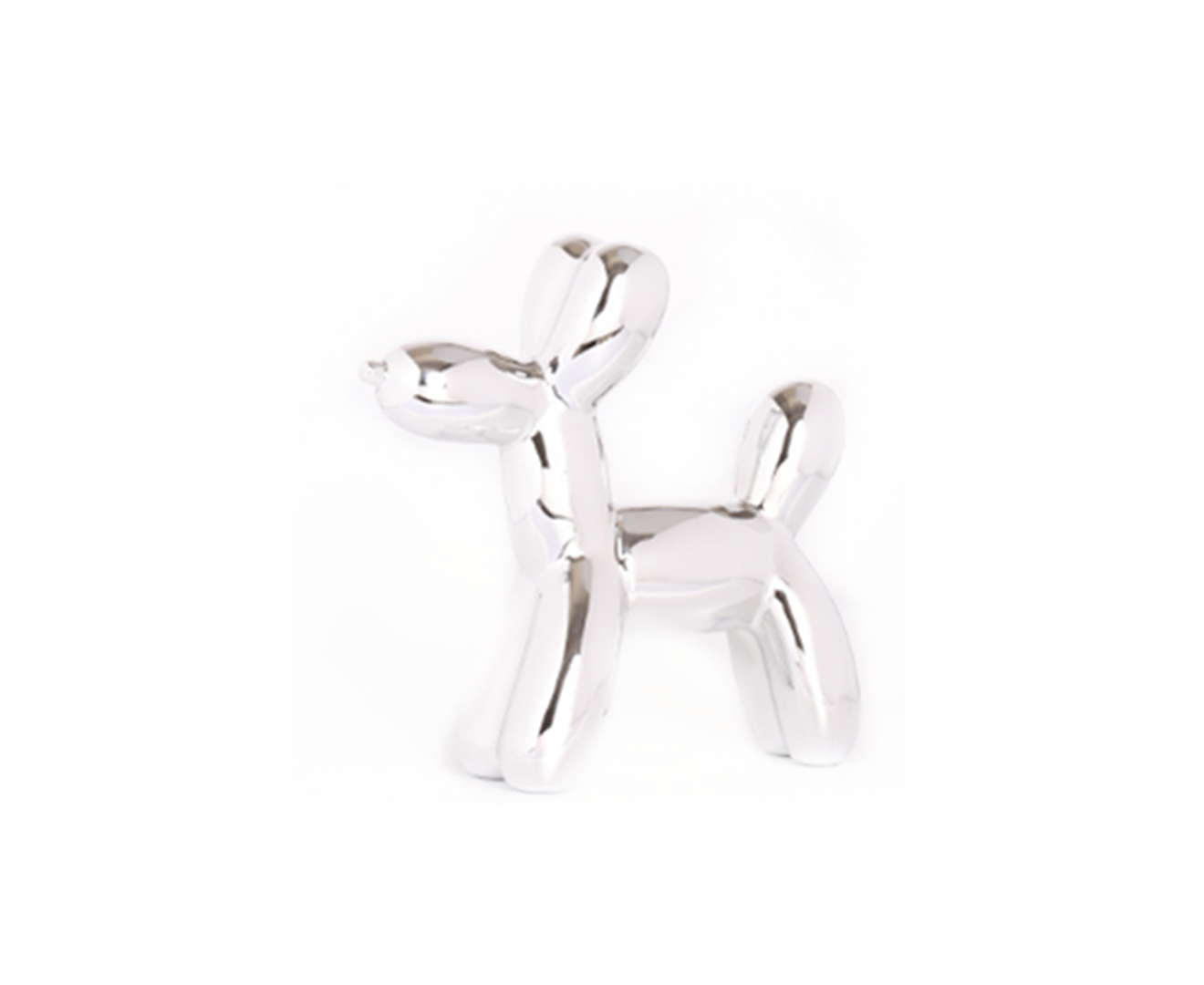 Balloon Dog Money Bank,Unique Ceramic Piggy Bank With High-Gloss Finish - Silver