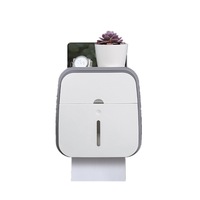 Bathroom Accessories Portable Plastic Toilet Paper Holder for Waterproof Roll Holder Bathroom Double Layer Toilet Storage Box