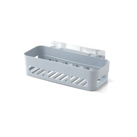 Bathroom Shelf Wall Hanging Bathroom Suction Wall Type Non-Perforation Shelf - Grey