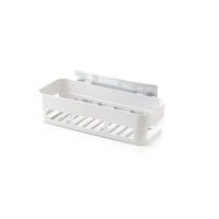 Bathroom Shelf Wall Hanging Bathroom Suction Wall Type Non-Perforation Shelf - White