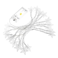Battery Powered 3M Warm White Star Shaped Fairy String Light for Christmas Patio