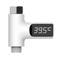 BD-LS-01 Baby Showering 360 Degree Rotatable LED Display Passive Water Thermometer(White)