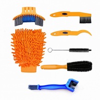 Bicycle Chain Washer Set Mountain Bike Accessory Bike Too Cleaning Brush 7-piece set_One size
