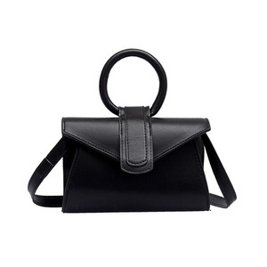 Big Ring Handle PU Leather Single Shoulder Bag Ladies Handbag Messenger Bag