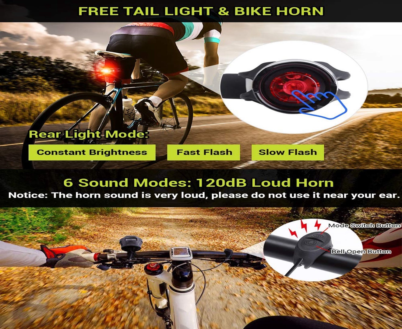 used bike lights