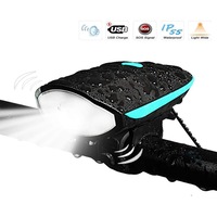 Bike Light with Loud Bike Horn, Rechargeable Bicycle Light Waterproof Cycling Lights, Bicycle Light Front with Loud Sound Siren, 3 Lighting Modes
